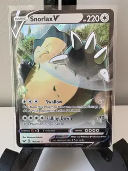 Snorlax V Rare 141/202 Holo Sword & Shield Pokemon Near Mint - Image 1