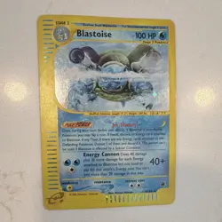 Pokemon TCG Blastoise 004/165 Expedition Base Set Holo Rare English 2002 - Image 1