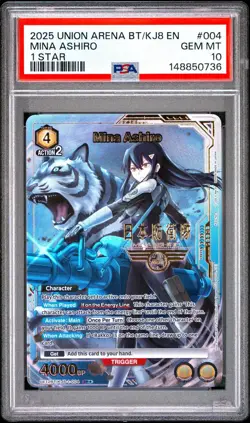 Union Arena TCG Mina Ashiro Alt Art Holo PSA 10 Gem Mint Kaiju No 8 LOW POP - Image 1