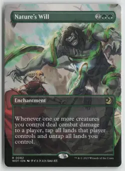 Nature's Will (Anime Borderless) LP 82 Wilds of Eldraine: Enchanting Tales MTG - Image 1