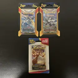 Pokemon TCG: Silver Tempest 2 Pack Booster X2 + Darkness Ablaze New Factory Seal - Image 1