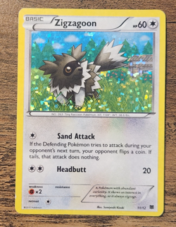 Zigzagoon 11/12 MP-HP Holo Rare 2015 Pokemon Mcdonalds Promo Card Kizuki - Image 1