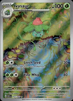 Pokemon Ivysaur 167/165 Sv: Scarlet & Violet 151 Illustration Rare Holo 100 HP - Image 1