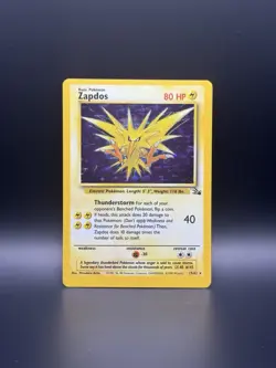 Pokemon TCG Zapdos 15/62 Fossil Holo Rare Unlimited EN LP WOTC - Image 1