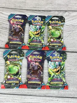 Pokemon TCG Scarlet and Violet Twilight Masquerade 6 Total Booster Pack Sealed - Image 1