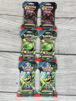 Pokemon TCG Scarlet and Violet Twilight Masquerade 6 Total Booster Pack Sealed - Image 3