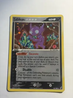 Pokemon Sableye 10/100 Crystal Guardians Holo - Image 1