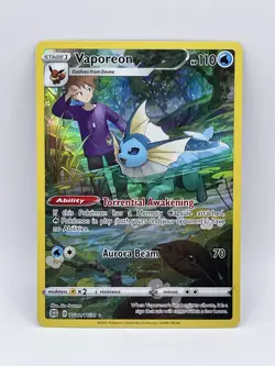 Vaporeon TG02/TG30 Ultra Rare Brilliant Stars Trainer Gallery Pokemon Holo NM - Image 1