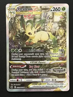 Pokemon TCG Leafeon VSTAR GG35/GG70 Crown Zenith Ultra Rare NM/M Condition - Image 1