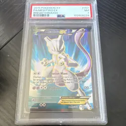 2015 Pokemon Breakthrough Mewtwo EX 157/162 Full Art PSA 7 - Image 1
