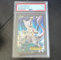 2015 Pokemon Breakthrough Mewtwo EX 157/162 Full Art PSA 7 - Image 2