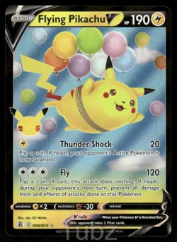 Flying Pikachu V 006/025 Holo V Rare Celebrations Pokemon Near Mint - Image 1
