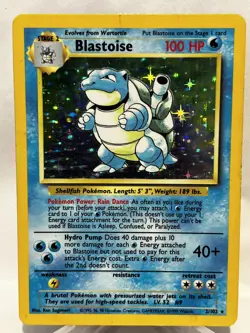 Pokemon Blastoise 2/102 Base Set Holo Rare WOTC Vintage MP - Image 1