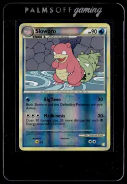 Slowbro 52/123 HeartGold & SoulSilver Reverse Holo Uncommon Pokemon - Image 1