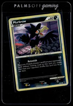 Murkrow 58/90 HGSS Undaunted Reverse Holo Common Pokemon - Image 1