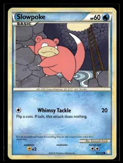 Slowpoke 81/123 HeartGold & SoulSilver Common Pokemon - Image 1