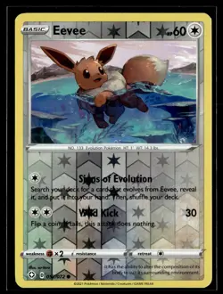 Eevee 052/072 Shining Fates Reverse Holo Common Pokemon - Image 1
