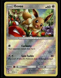 Eevee 48/68 Hidden Fates Reverse Holo Rare Holo Pokemon - Image 1