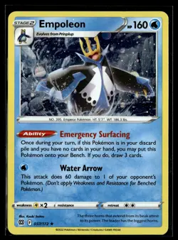 Empoleon 037/172 Brilliant Stars Rare Holo Pokemon - Image 1