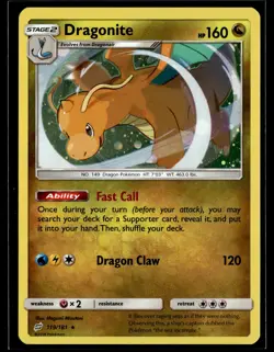 Dragonite 119/181 Team Up Rare Holo Pokemon - Image 1