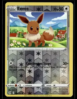 Eevee 205/264 Fusion Strike Reverse Holo Common Pokemon - Image 1