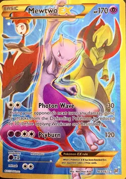 Pokemon TCG Mewtwo Ex 163/162 Secret Rare XY Breakthrough Near Mint - Image 1