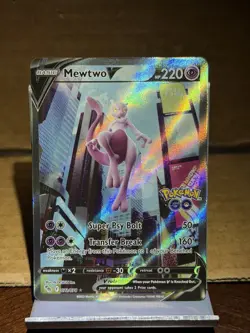Pokemon Mewtwo V Ultra Rare Full Art Holo 030/078 220HP Pokemon GO Basic English - Image 1