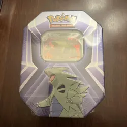 Pokemon TCG Mighty Mysterious Tyranitar Tin Sealed - Image 1