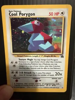 Cool Porygon WoTC Promo Holo #15/53 English Pokemon Card - CREASE - Image 1