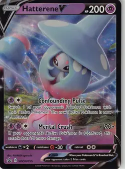 Hatterene V SWSH055 Holo Promo Sword & Shield Promo Pokemon Near Mint - Image 1