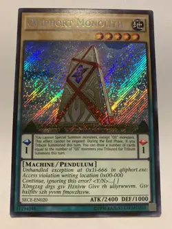 Yu-Gi-Oh! Qliphort Monolith SECE-EN020 Secret Rare MP/HP (see photos) - Image 1