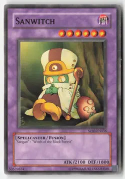 Yugioh - Sanwitch SOD-EN036 Unlimited - Soul of the Duelist - Image 1