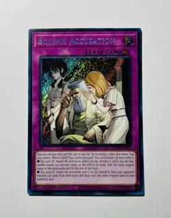 Solemn Accusation BLZD-EN079 Secret Rare Yugioh Tcg Blazing Dominion - Image 1