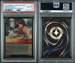 Disney Lorcana Minnie Mouse Daring Defender 35/P2 Reign Of Jafar Promo - PSA 10 - Image 2