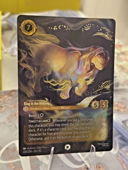 Disney Simba-King in the Making Enchanted Foil 224/204 The Lion King Lorcana TCG - Image 1