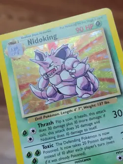 Nidoking 11/102 Holo Rare, Base Set Edition Pokemon Card 1999 WOTC MP*** - Image 2