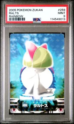 PSA 9 POP 2 2 HIGHER - RALTS RAINBOW PRISM 2005 ZUKAN CARD 2025 CERT JPN POKEMON - Image 1