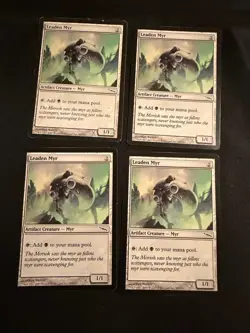 x4 Leaden Myr [Mirrodin] 4x Magic MTG Cards LP/MP - Image 1