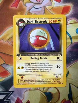Dark Electrode 34/82 Team Rocket 1st Edition Pokemon Card NM - Image 1