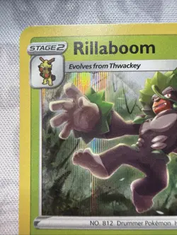 Pokemon Card Rillaboom SWSH006 Sword & Shield Base Prerelease Stamped Promo - Image 2