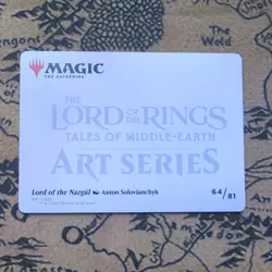MTG - LotR Art Series: Lord of the Nazgul 64/81 - NM Condition gold stamp - Image 2