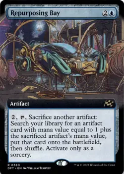 Repurposing Bay EXTENDED ART Aetherdrift Magic MTG NM - Image 1