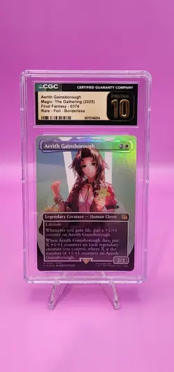 AERITH GAINSBOROUGH Final Fantasy Borderless Foil Rare CGC Pristine 10 MTG - Image 1