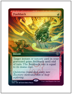 Flashback, Foil, Extended Art, Secrets of Strixhaven, Magic MTG NM - Image 1
