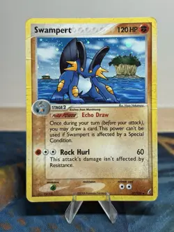 Swampert 27/100 Holo Rare 2006 EX Crystal Guardians Pokemon TCG Vintage Card HP - Image 1
