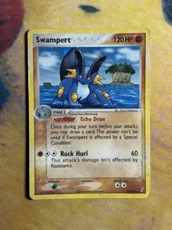 Swampert 27/100 Holo Rare 2006 EX Crystal Guardians Pokemon TCG Vintage Card HP - Image 2
