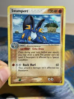 Swampert 27/100 Holo Rare 2006 EX Crystal Guardians Pokemon TCG Vintage Card HP - Image 3
