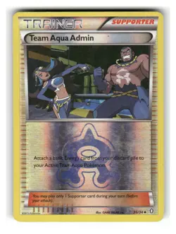 Team Aqua Admin 25/34 Uncommon Double Crisis Pokemon Reverse Holo Lightly Played - Image 1