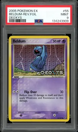 Pokemon Beldum EX Deoxys Reverse Holo #55/107 PSA 9 - Image 1