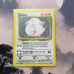 Pokemon Chansey Base Set Holo Rare 003/102 NM - Image 1